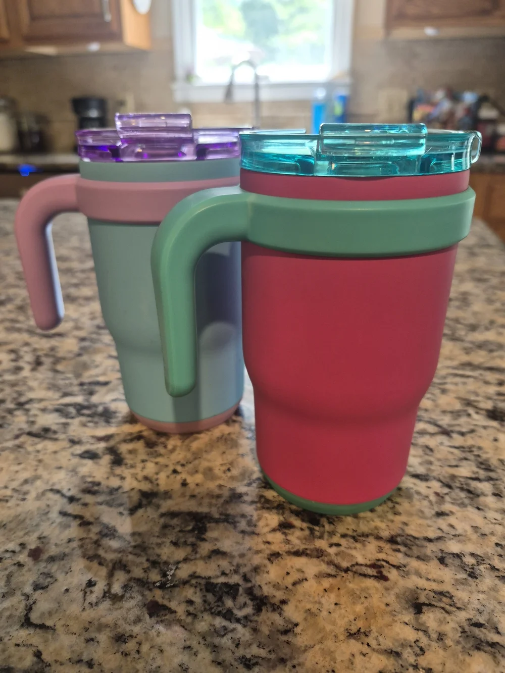 Kids Insulated Travel Mug - Pink and Teal